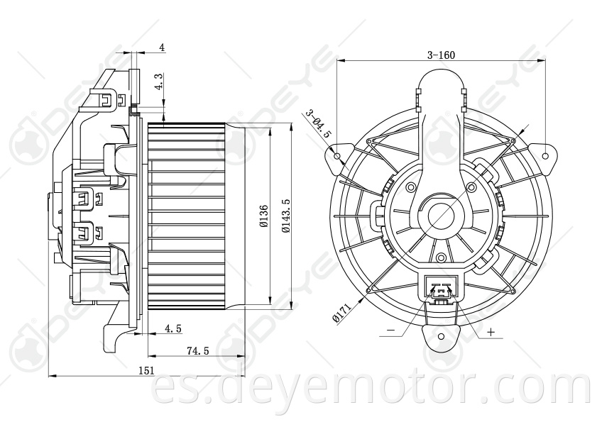 Motor del ventilador del aire acondicionado del coche AV11-19846BB 1804473 para FORD MENDEO B-MAX